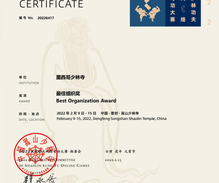 Templo Shaolin de China envía reconocimiento a México: