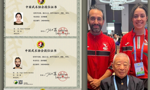 Recibimos el rango de 4° Duan (Dan) de la Asociación China de Wushu